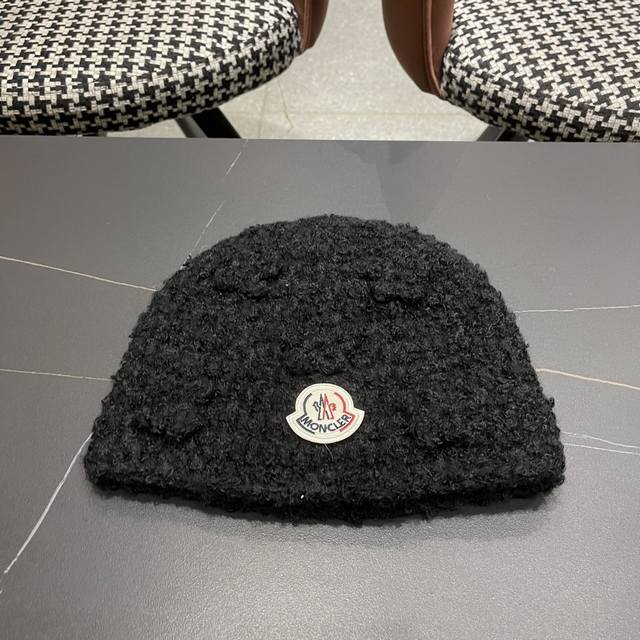Moncler蒙口甜美立体花朵手工毛线帽女秋冬韩系 百搭显脸小护耳帽保暖针织帽子