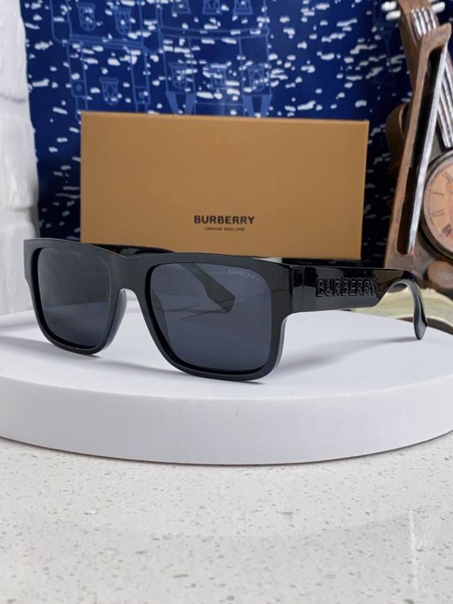 Burberry巴宝莉 2025新款方形户外偏光太阳镜经典百搭男女墨镜钓鱼运动眼镜 男女通用
