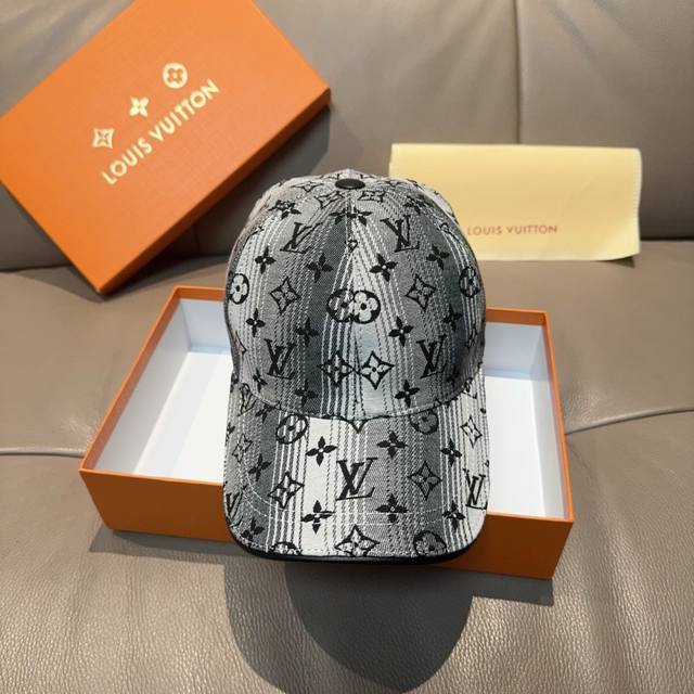 配盒子布袋，Lv路易威登新款原单棒球帽，Lv渐变提花，专柜1:1开模订制，原版帆布面料+头层牛皮，轻盈透气！质量超赞，基础头围56，贴片可调节。