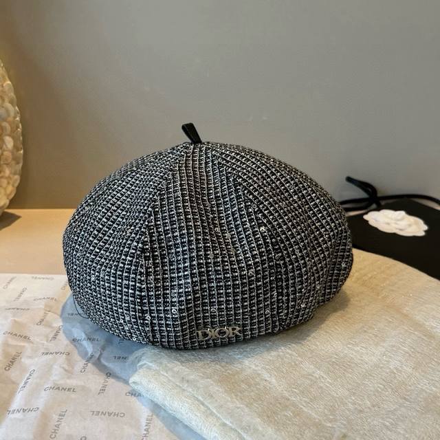 Dior新款贝雷帽，闪片贝雷帽，春秋新款，头围57Cm