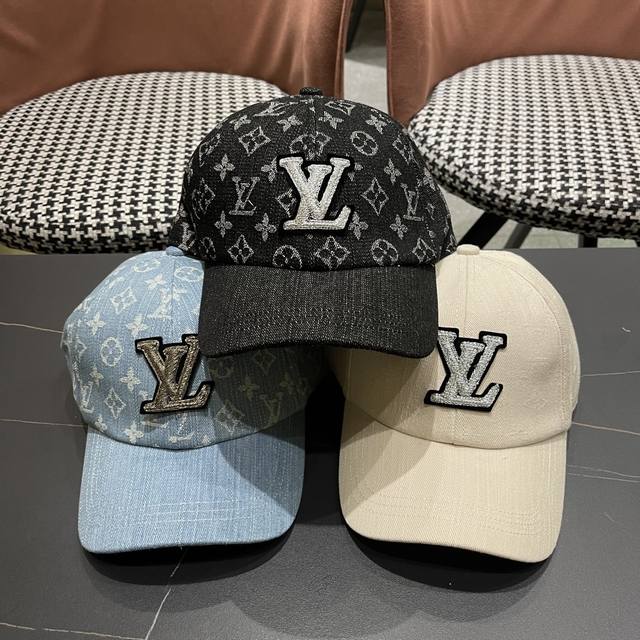Lv路易威登新款原单棒球帽，Lv牛仔提花，专柜1:1开模订制，原版帆布面料 轻盈透气！质量超赞，基础头围56，可调节。