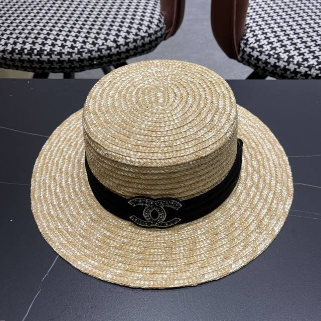 香奈儿Chanel2025新款草帽，高级定制，名媛风，细节待上，夏季防晒防紫外线，出行必备，百搭好看
