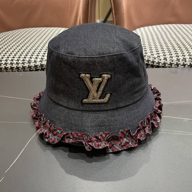 Lv路易威登 韩国夏季户外遮阳盆帽新中式贵气高级感百 搭渔夫帽薄款太阳帽