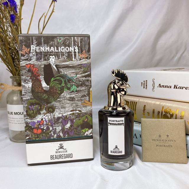 专柜品质 潘海利根 兽首系列 公鸡搏瑞德先生75Ml ，Penhaligon's Monsieur Beauregar D香调:辛辣馥奇香调 规格:75Ml 前