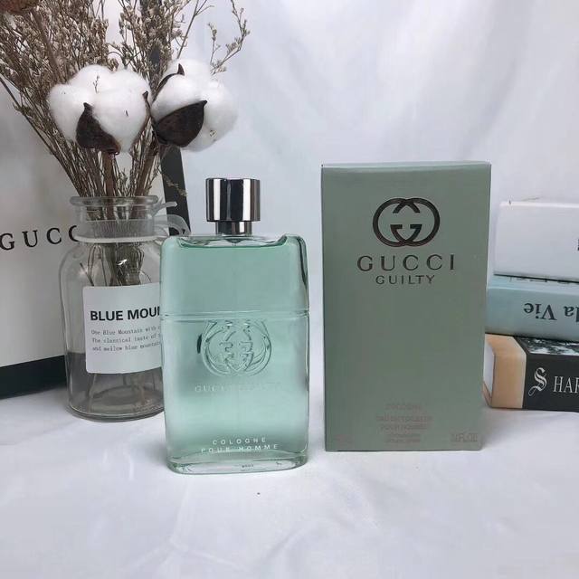 专柜品质 专柜Gucci 古驰 古龙Cologne罪爱原罪惹火燃情男士淡香水90Ml，配专柜手提袋 香调：木质馥奇香调 前调：薰衣草 柠檬 中调：橙花 后调：广