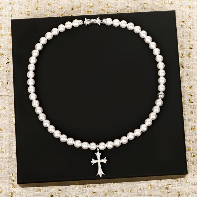 250275 我们出品 巨巨巨火爆量大咨询客Fu 克 联名珍珠十字架项链 Mikimoto 克罗心联名系列太好看啦打破传统加上珍珠元素绝绝子！市面各种Low版，