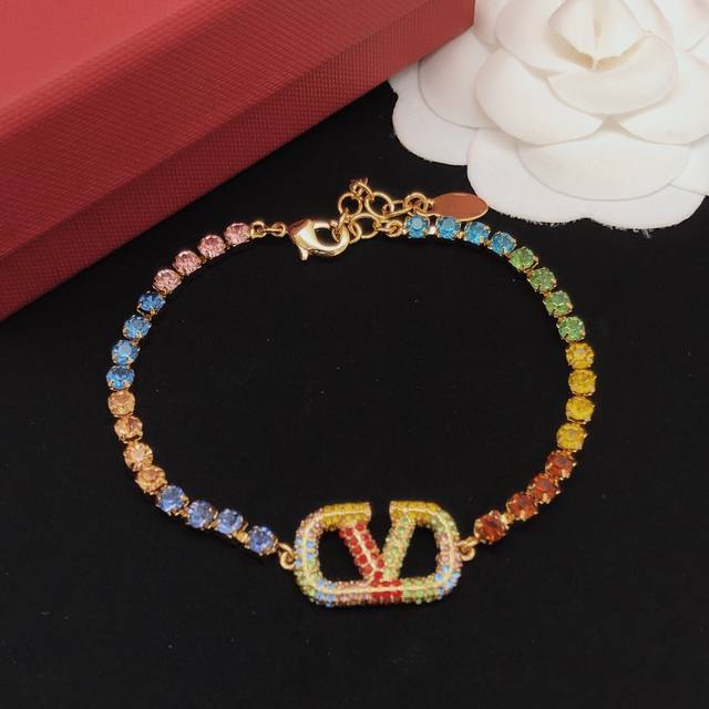 编号项链 编号Vsl0021手链 Valenti*O最新款彩钻项链手链 一致Zp黄铜材质
