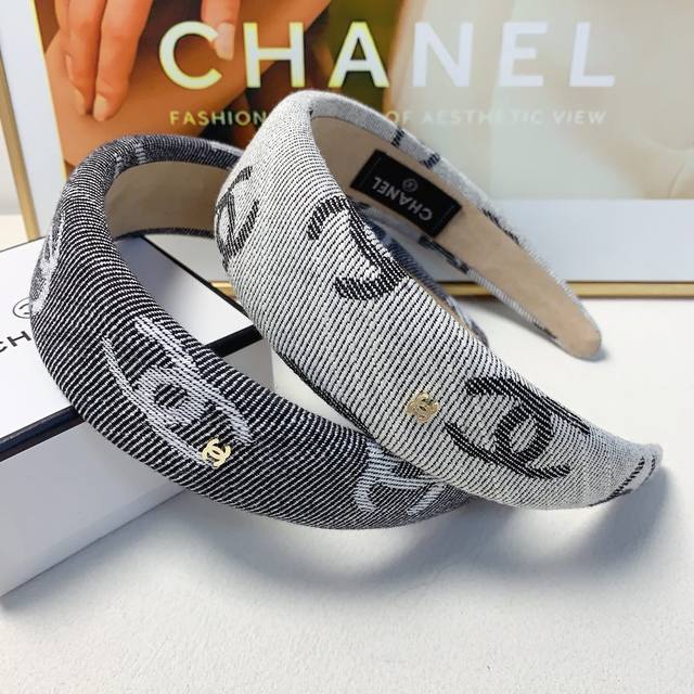 Chanel小香 Chanel发箍 经典老花简约Logo欧美时尚风发箍气质百搭小仙女必入单品名媛风十足～宝藏款 闭眼入推荐款 单个