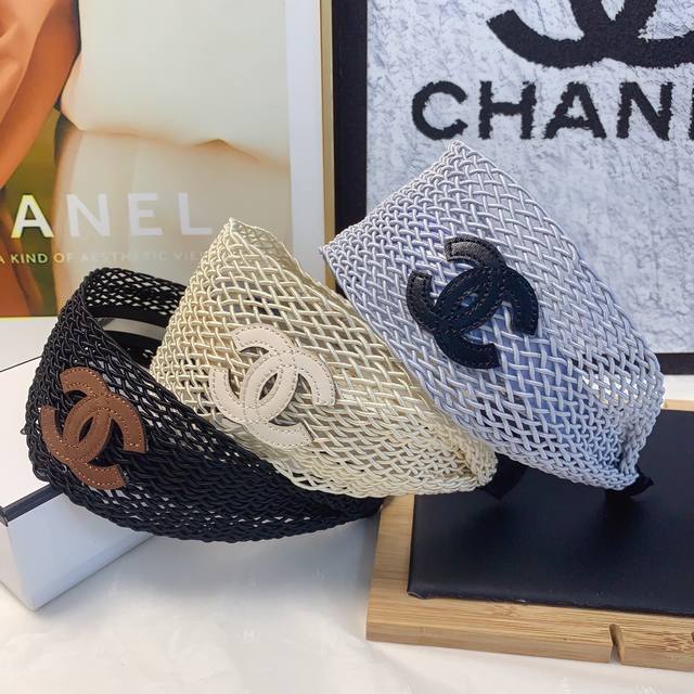 Chanel小香 Chanel发箍 编织尼龙绳牛皮Logo轻奢时尚风发箍气质百搭小仙女必入单品名媛风十足～宝藏款 闭眼入推荐款 单个