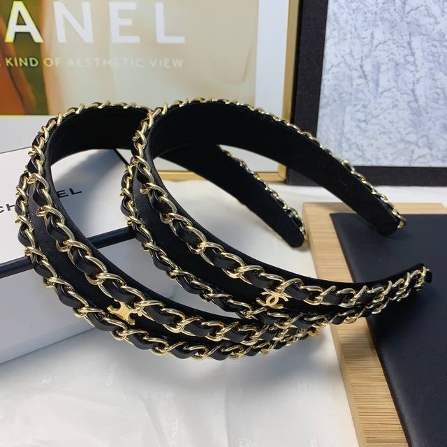 Chanel小香 Celine赛琳 链条钛钢Logo欧美时尚风发箍气质百搭小仙女必入单品名媛风十足～宝藏款 闭眼入推荐款 单个