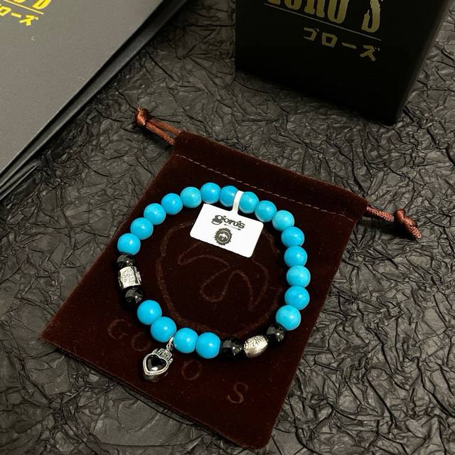 新品上架 Goro’S高桥吾郎蓝色琉璃珠手串手链，顶级版本 认准独家拍摄 主攻高端市场 绝对区别普通版本！图片产品细节与Z批一致！原版制作工艺 精工品质 纯手工