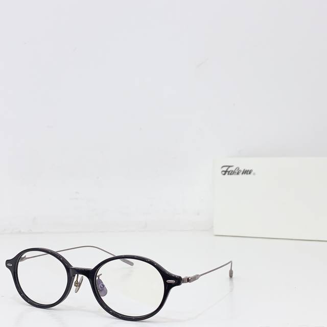 Fakeme 新品时尚Siz E；49口20-145超轻板材β钛拼接墨镜防紫外线太阳光学眼镜 Model：Kate