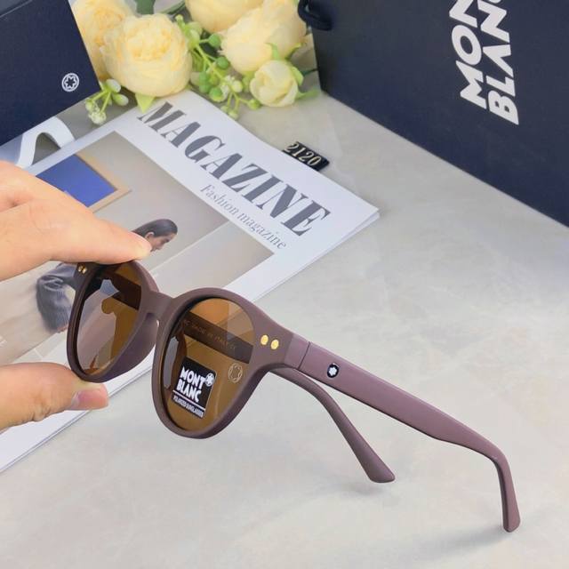 Mont Blan*高品质个性经典复古偏光墨镜男女时尚网红街拍柳钉太阳眼镜潮