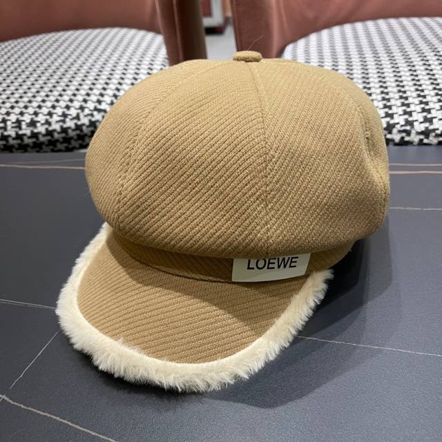 罗意威 Loewe贝雷帽女 新款秋冬韩系报童帽显脸小
