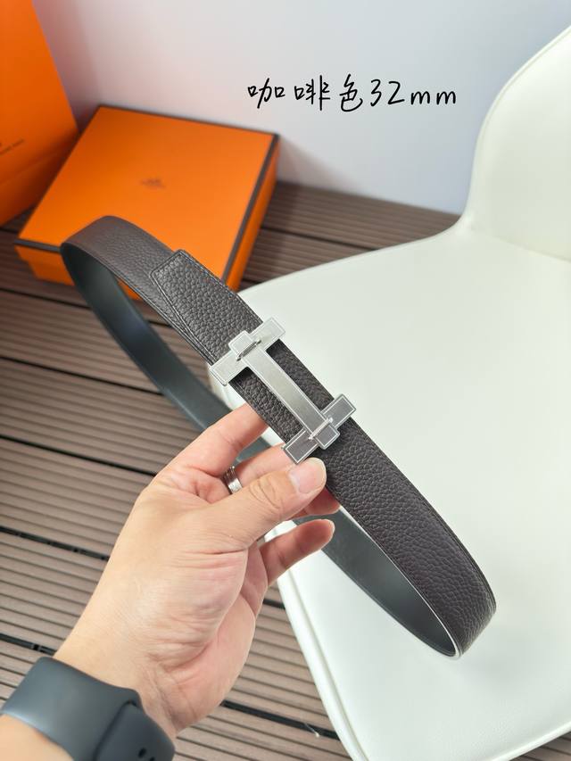 HermèS 双面进口原版皮料 纯钢五金 高端上档次 3.2Cm
