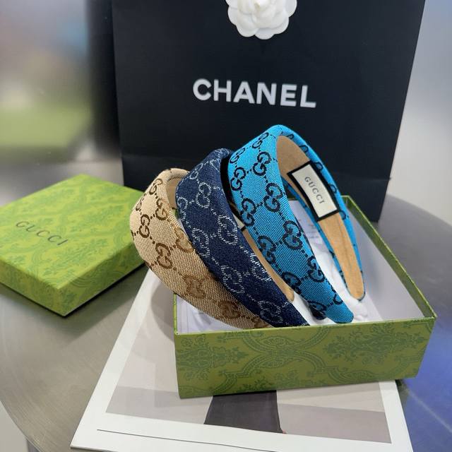 配包装盒 Gucci 古奇 Gg字母发箍，经典字母，时尚百搭，特别耐看，永不过时