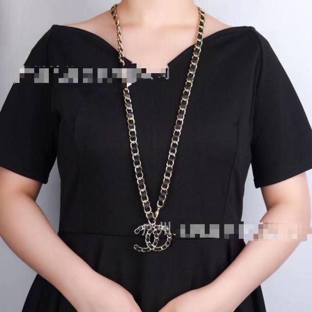 配包装 Chanel 香奈儿 新款金属链条编织腰链 项链 两用款，轻奢风高级感百搭款 女神必备单品，时尚潮流， 戴上它满满的高大上。