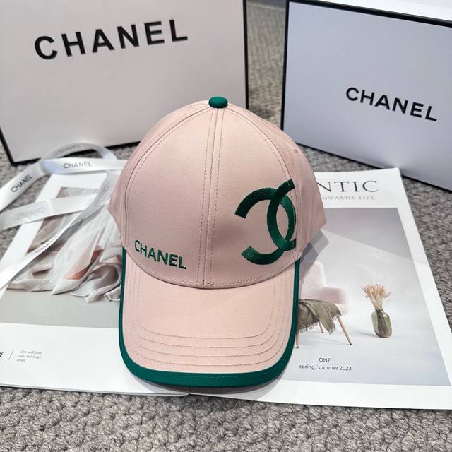 Chanel香奈儿 新款简约刺绣Logo棒球帽，新款出货，大牌款超好搭配，赶紧入手！4色