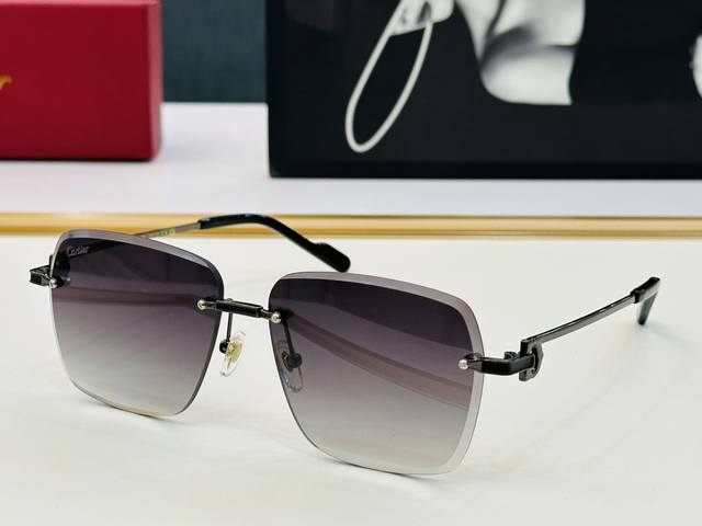 cartier-卡家 Ct0336S Size：60口15-145 不挑脸型 简约大气 时尚休闲 X太阳镜