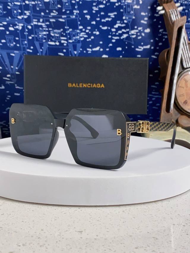Balenciaga巴黎世家 2025新款B家欧美复古大框太阳镜女网红街拍方形墨镜Ins跨境太阳眼镜