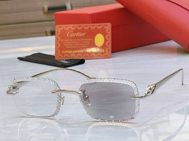 变色 ， Cartie* 卡地*亚新款太阳镜，Ct06122W，Size: 52口20-135