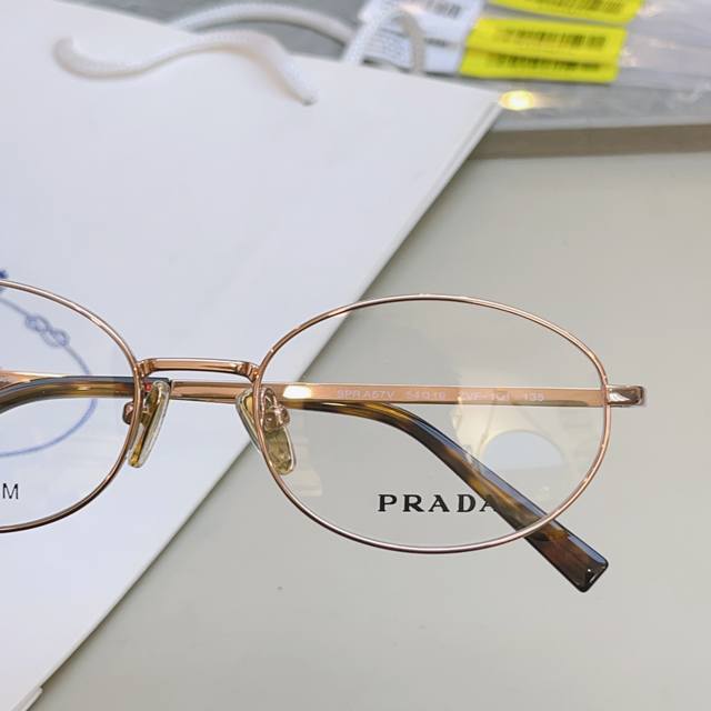 prad* 普拉*达新款眼镜架 钛架，Model：Vpr A57V，Size：54口19-135