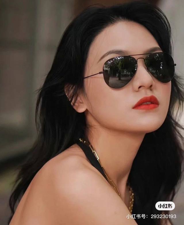 Rayba*复古金属双梁欧美风辣妹墨镜方圆脸显瘦高级感太阳眼镜 新款