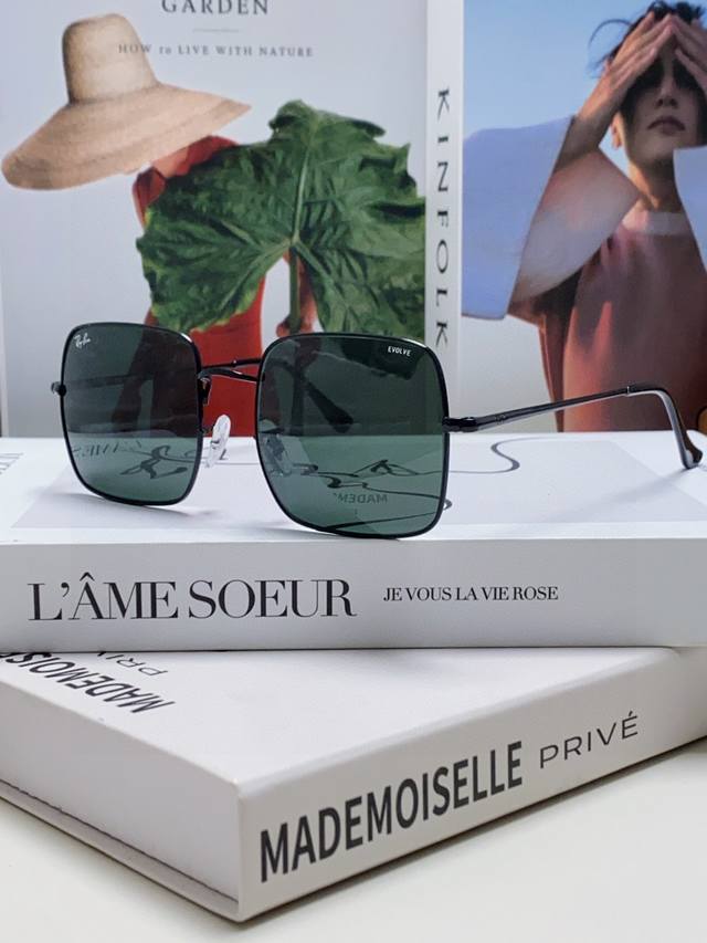 Rayban 雷朋 男士女士Rb1971 方形金属太阳眼镜 高品质
