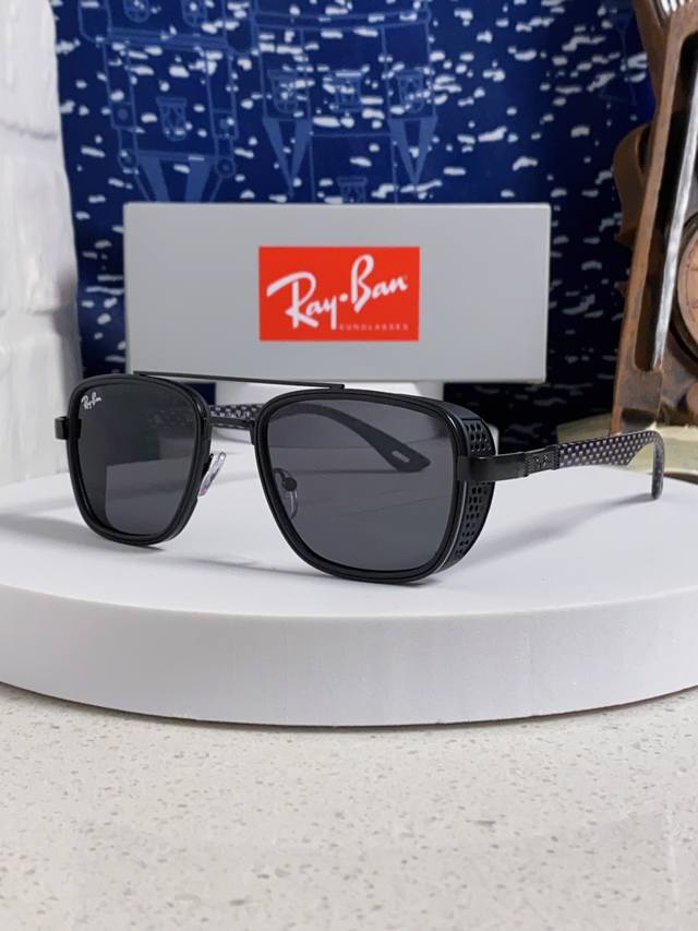 Rayban雷朋 2025新款外贸金属Ins风方形时尚个性大框太阳镜个性复古男女潮墨镜 碳纤维 风挡风镜 Rb3611 Size：52口18-147
