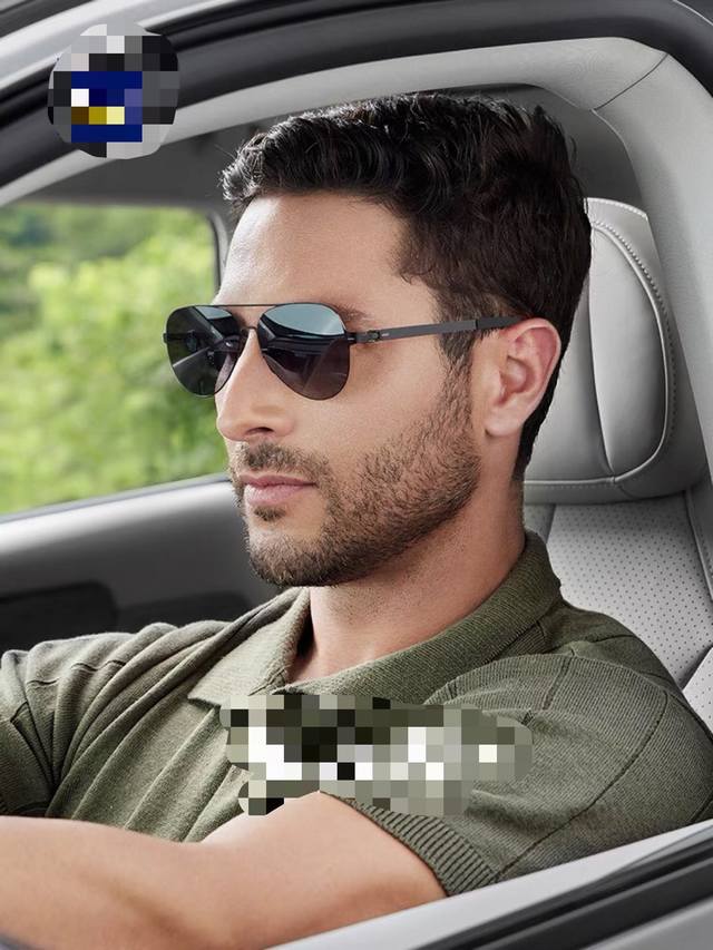 Louis Vuitto*经典复古墨镜男简约百搭飞行员偏光开车专用太阳镜