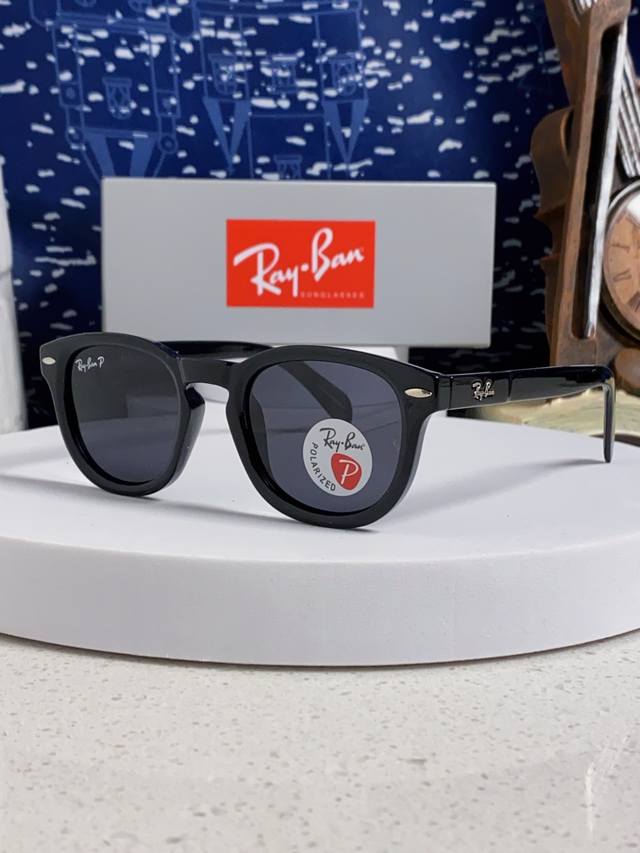 Rayban 雷朋 偏光镜片 复古超强磨砂质感 椭圆偏光墨镜网红高级感Ins韩版眼镜圆脸街拍太阳镜酷 Rb5356