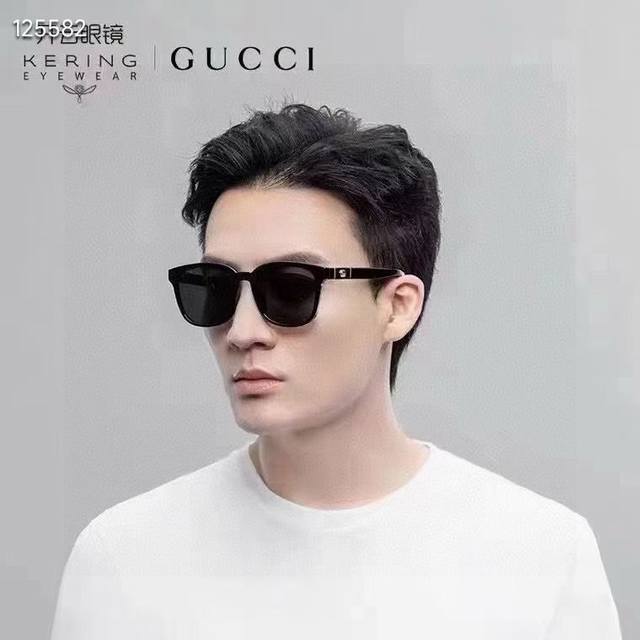 Gucci古奇 2025新款G家墨镜男女防晒防紫外线方形进口太阳眼镜Gg0637