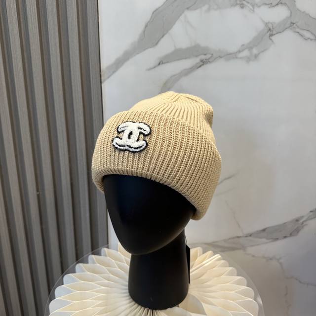 特批 Chanel香奈儿25B新款针织帽 千金感配色 边伯贤同款冷帽