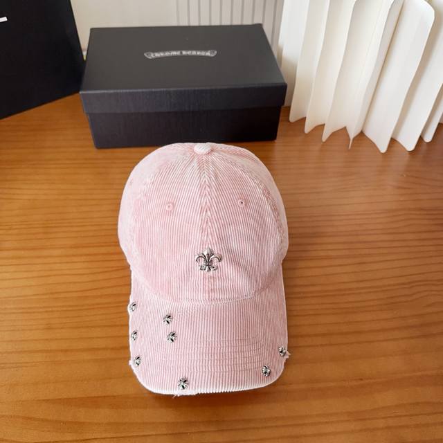 Chrome Hearts 克罗心早秋韩版时尚复古做旧破洞帽子磨损设计百搭棒球帽鸭舌帽