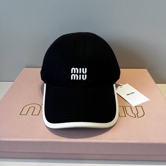 谬谬Miumiu 原单春夏新款棒球帽，正品开模订制，原版做工细致质量超赞！