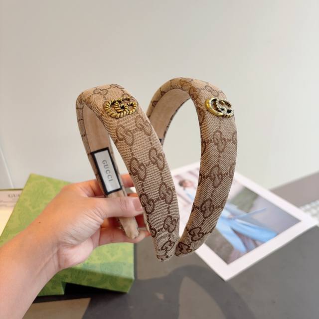 配包装 Gucci古奇 官方经典新款双G发箍，女神必备单品，非常百搭，时尚潮流
