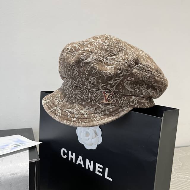 Lv新款鸭舌军帽，高级定制，头围57Cm