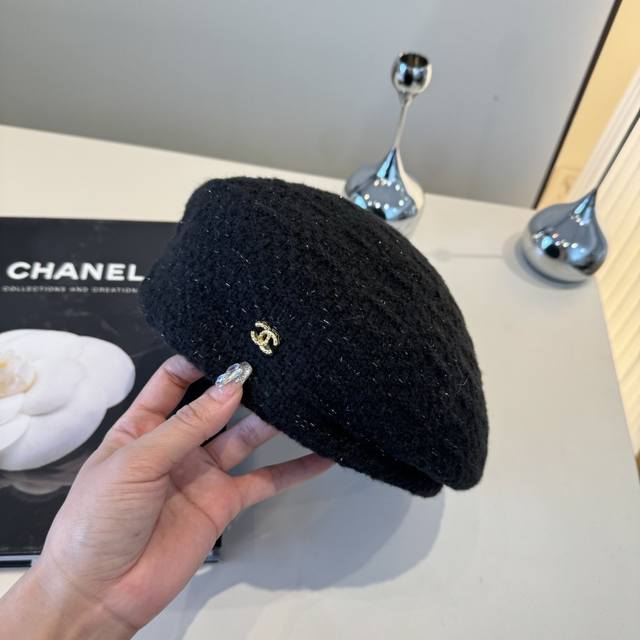 Chanel香奈儿羊毛贝雷帽，小香风贝雷帽，头围57Cm