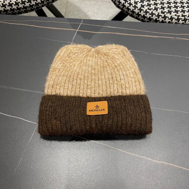 蒙口Moncler 新款小猫针织毛线保暖帽护耳