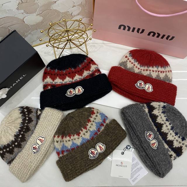 Moncler 提花针织帽