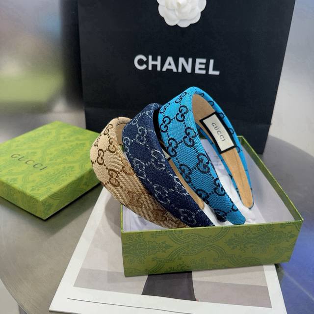 配包装盒 Gucci 古奇 Gg字母发箍，经典字母，时尚百搭，特别耐看，永不过时