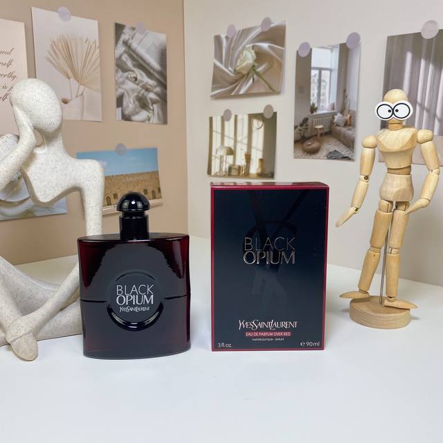 高端品质 圣罗兰深红色鸦片Edp女士浓香水90Ml