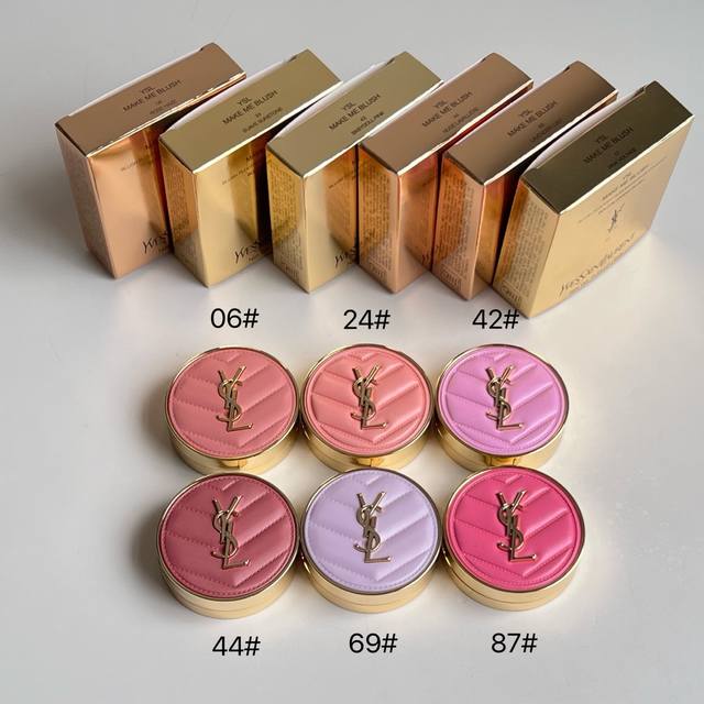 高端品质 可配中文标圣罗兰皮革腮红6G！色号：06#，12#，24#，42#，44#，57#，69#，87#，93#。