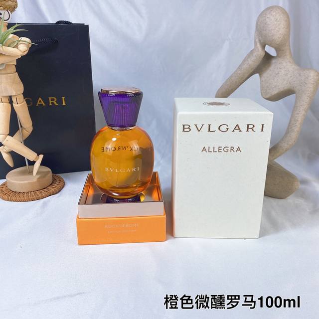 高端品质 宝格丽橙色糖果微醺罗马女士香水 Ml 香调：东方花香调，桂花和杏子的花果香，搭配清甜的安息香