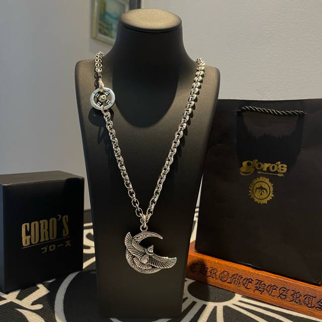 新品上架 Goro’S高桥吾郎老鹰吊坠，高桥字母环扣项链，顶级版本，认准独家拍摄，主攻高端市场 ，快手 Ins 小红书热门款，绝对区别普通版本！图片产品细节与Z