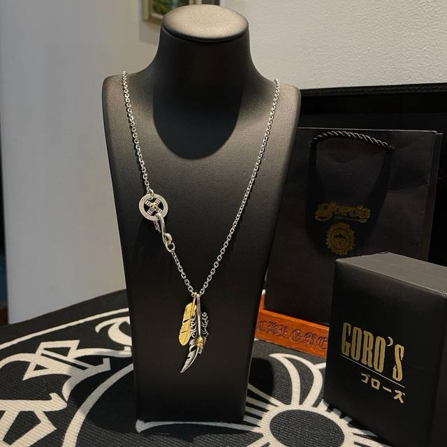 新品上架 Goro’S高桥吾郎金羽毛吊坠 经典高桥项链 顶级版本 认准独家拍摄 主攻高端市场 绝对区别普通版本！图片产品细节与Z批一致！原版制作工艺 精工品质