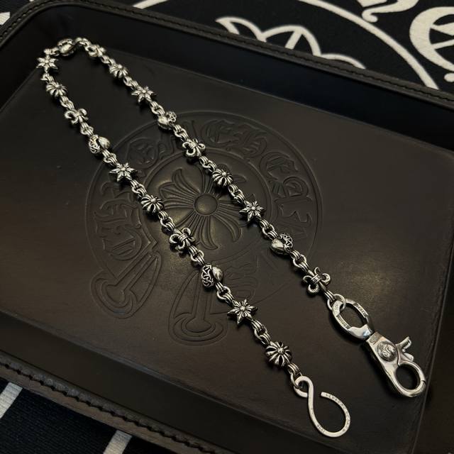 Chrome Hearts克罗心 多元素包链 裤链 氧化质感 总长度含龙虾扣65Cm