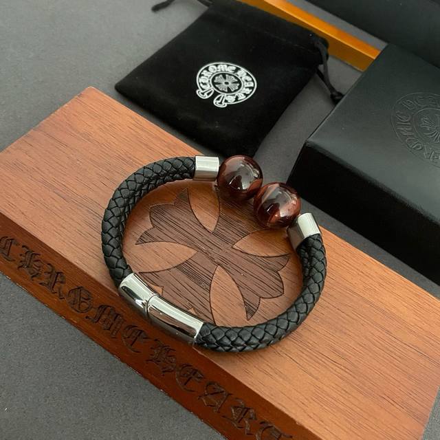 新款 专柜精工版本 Chrome He Rts 克罗心 虎眼皮绳手镯 权志龙明星同款 复古做旧风格 原版复刻 纯手工打造 ～正品开模潮流时尚必备 男女均可佩戴