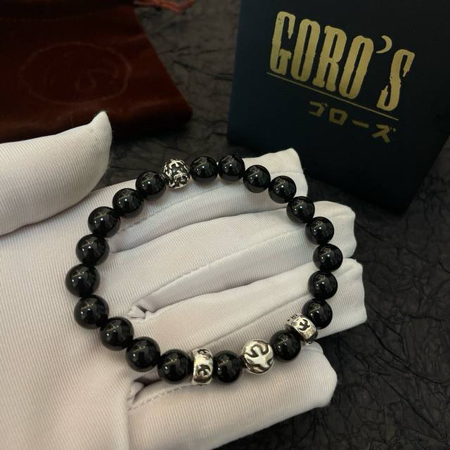 新品上架 Goro’S高桥吾郎黑玛飞鸟手串手链，顶级版本 认准独家拍摄 主攻高端市场 绝对区别普通版本！图片产品细节与Zp一致！原版制作工艺 精工品质 纯手工打