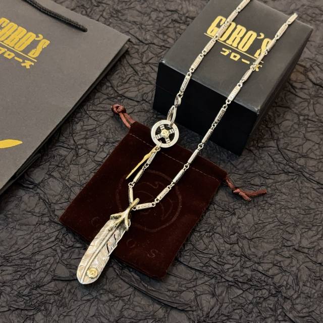 新品上架 Goro’S高桥吾郎鹰爪羽毛项链，顶级版本，认准独家拍摄，主攻高端市场 ，快手 Ins 小红书热门款，绝对区别普通版本！图片产品细节与Zp一致！原版制